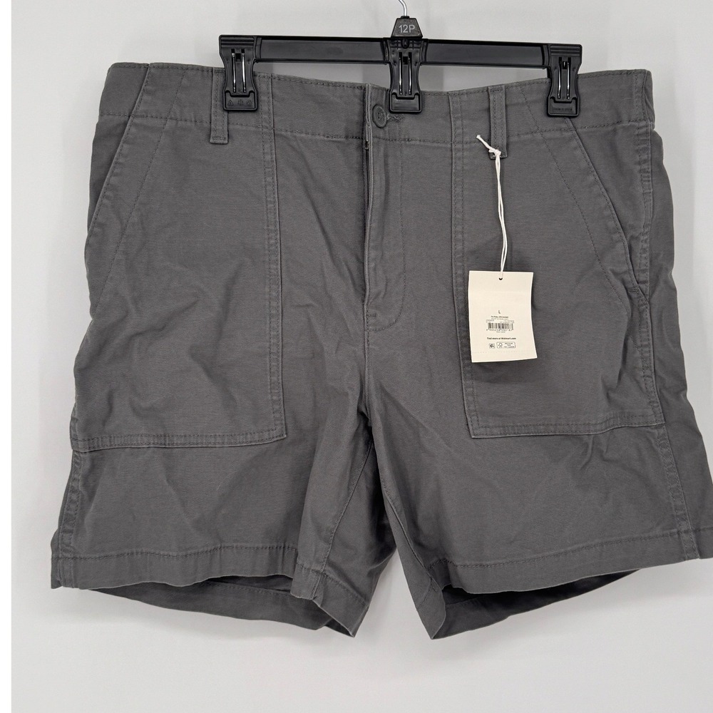 Free Assembly Shorts Mens Large Grey NWT Pull On Utility Patch Pocket Vacation